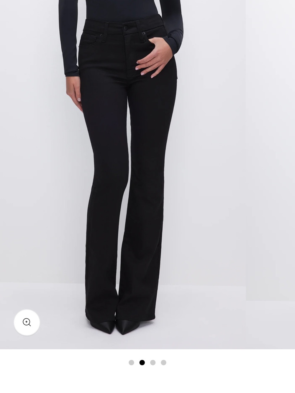 Good American Black Flared Jeans